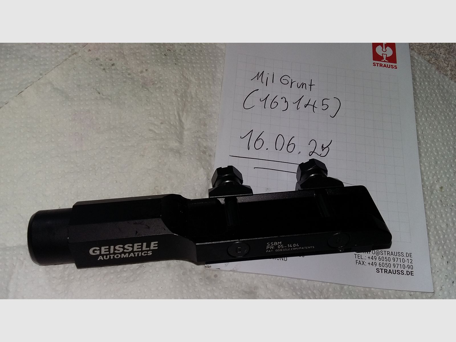 Geissele SSBM Super stabby bayonet mount schwarz aus 7075 T6 Aluminium 
