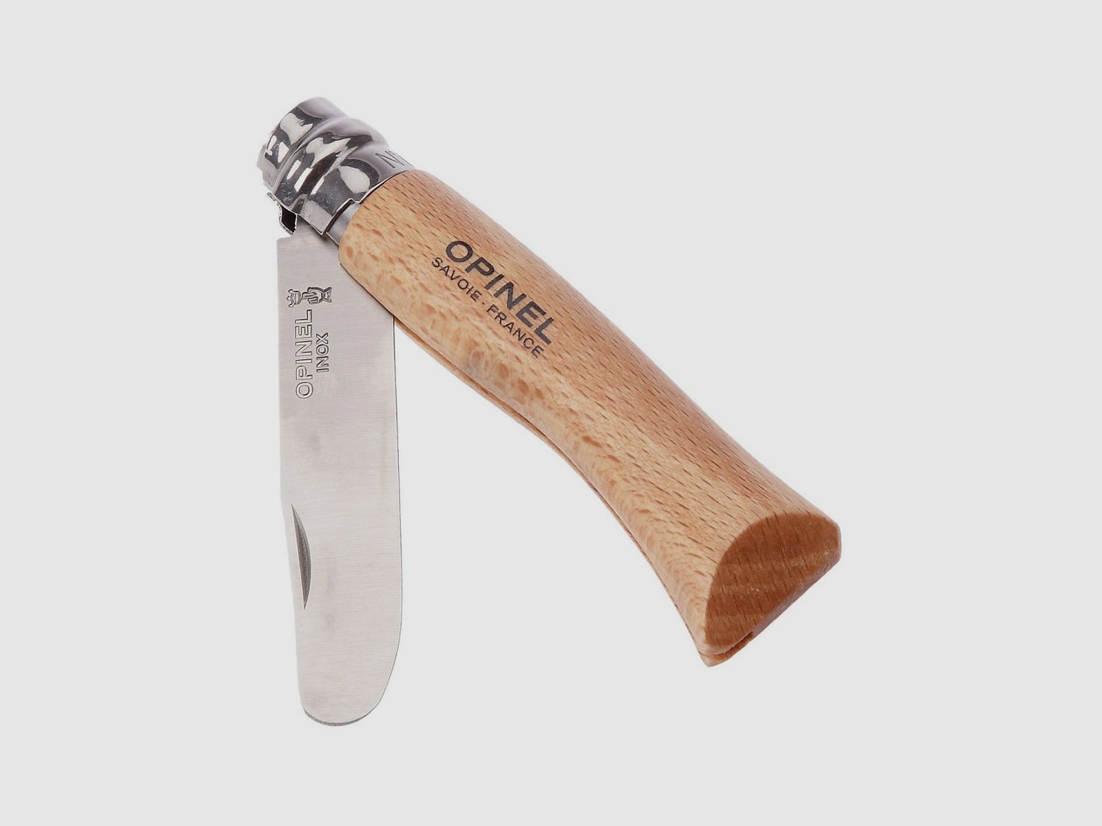 Opinel 07 Messer Edelstahlklinge Buchenholzgriff, Bild 2 von 2