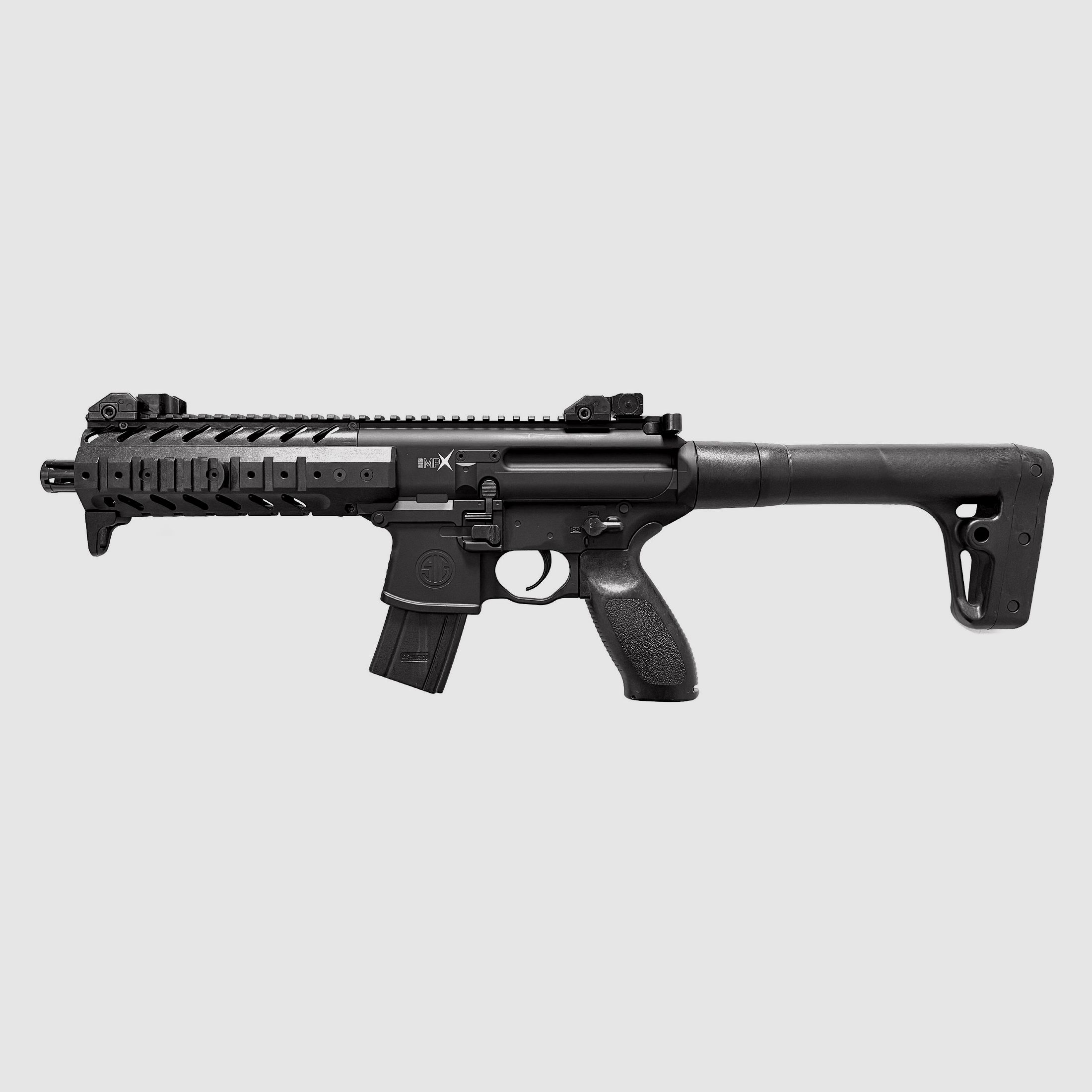 Sig Sauer MPX CO2 fucile ad aria compressa 4,5mm Diabolo nero - 2 caricatori - cartuccia CO2 - 400 pallini - come nuovo