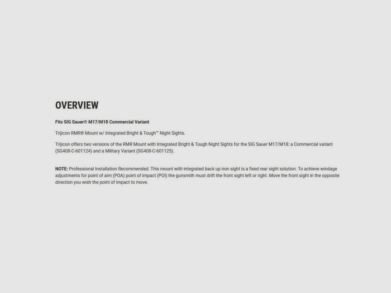 Trijicon Montage m/Visier B&T Grün SIG M17/18