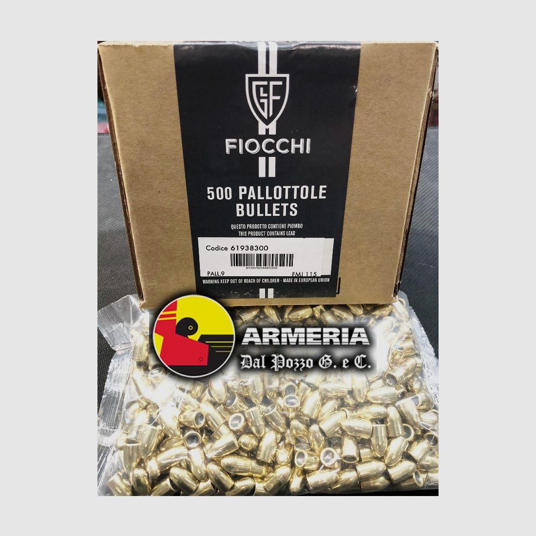 FIOCCHI BULLE 9 MM 115 GR FMJ