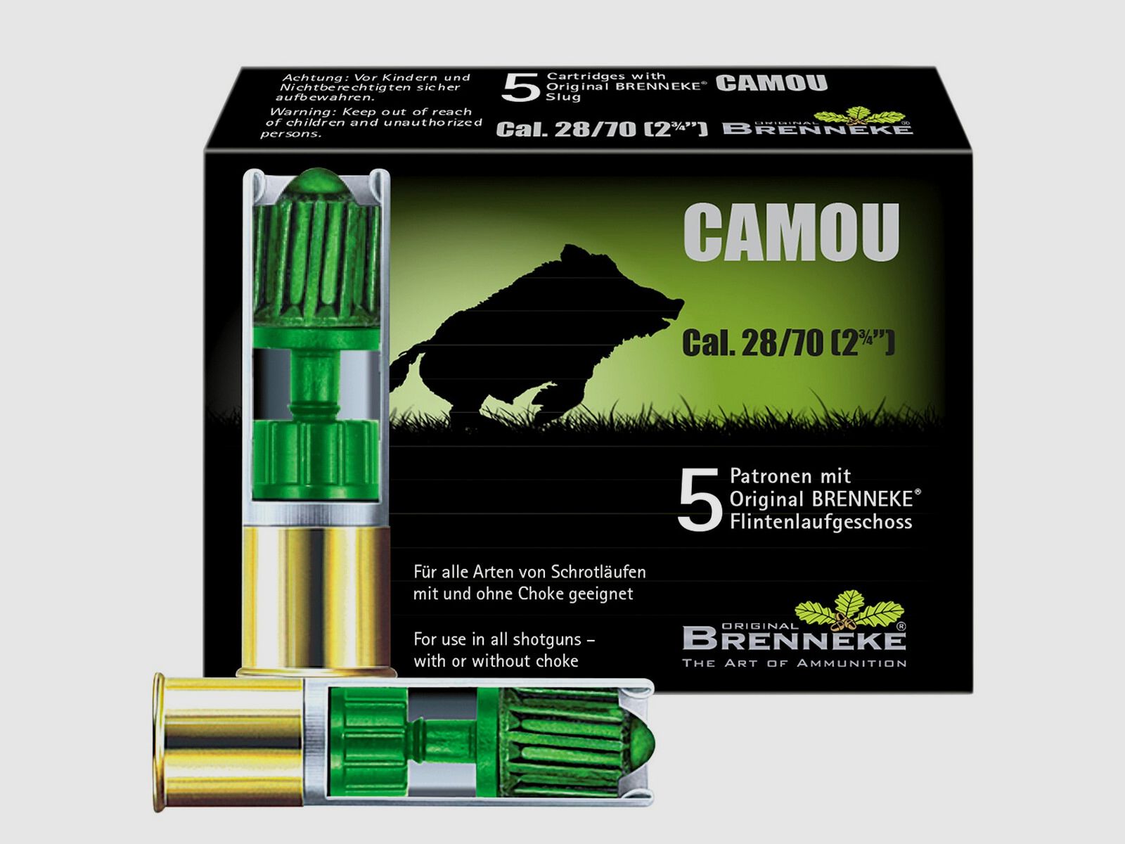 Brenneke 28/70 Camou 18,3g/282grs. – 5 pz.