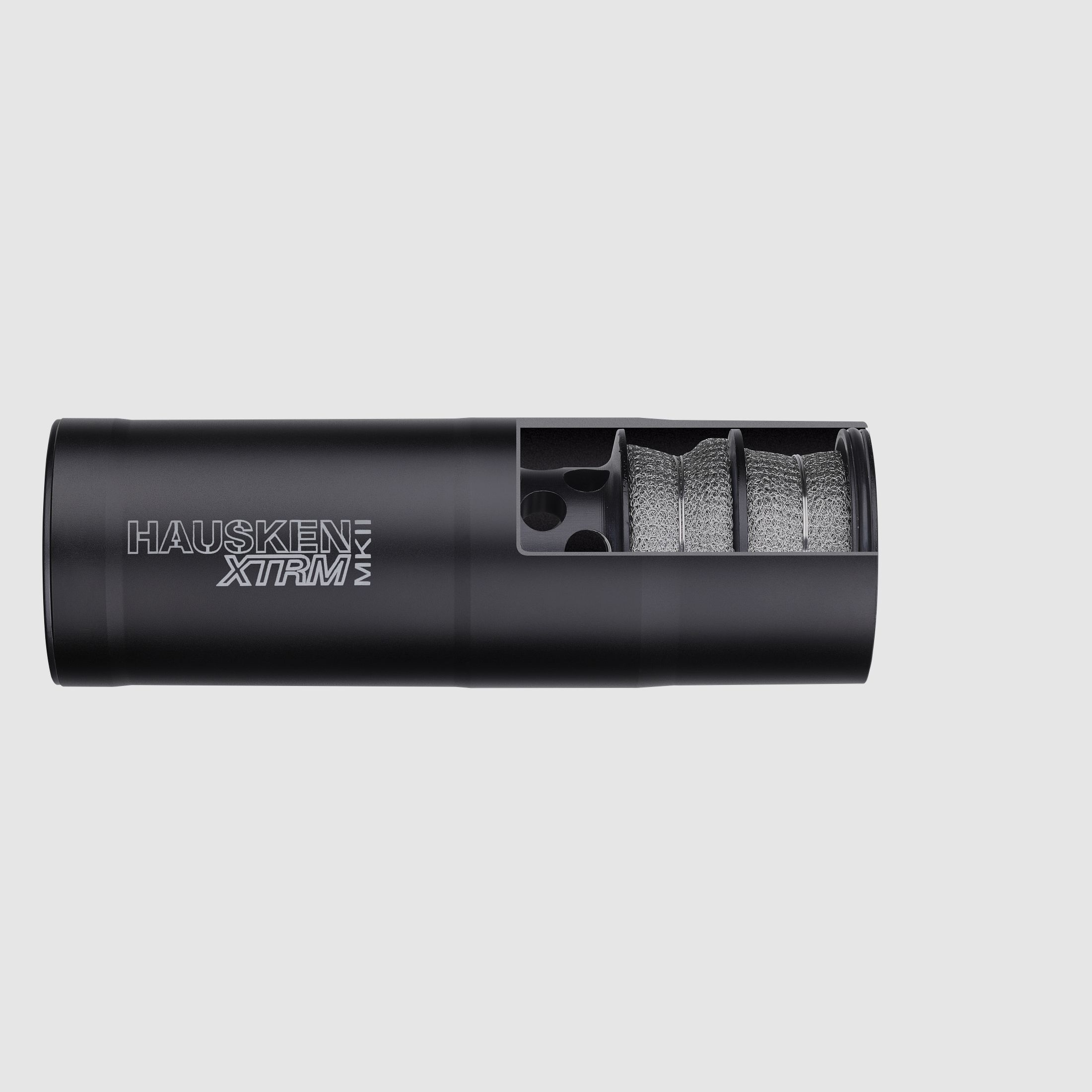Hausken Schalldämpfer JD151 XTRM MK2 bis Kal.: .30 + 1/2"x20UNF Gewindebuchse + Neopren Schutzhülle