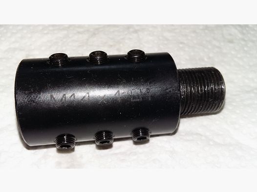 Stahl 14mm links Gewinde Adapter von Waffen Naunin für Läufer ohne Gewinde. Innendurchmesser: 14,5mm.