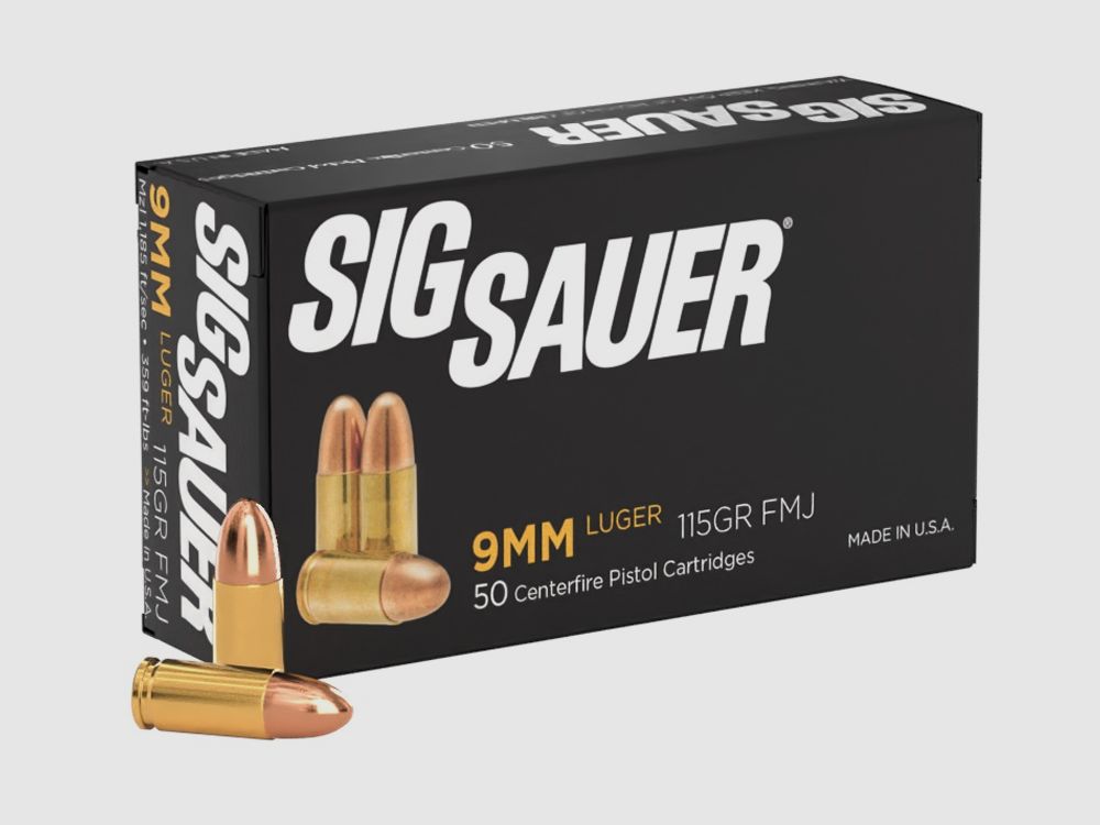 Sig Sauer Elite Ball FMJ 9 mm Para 7.5g