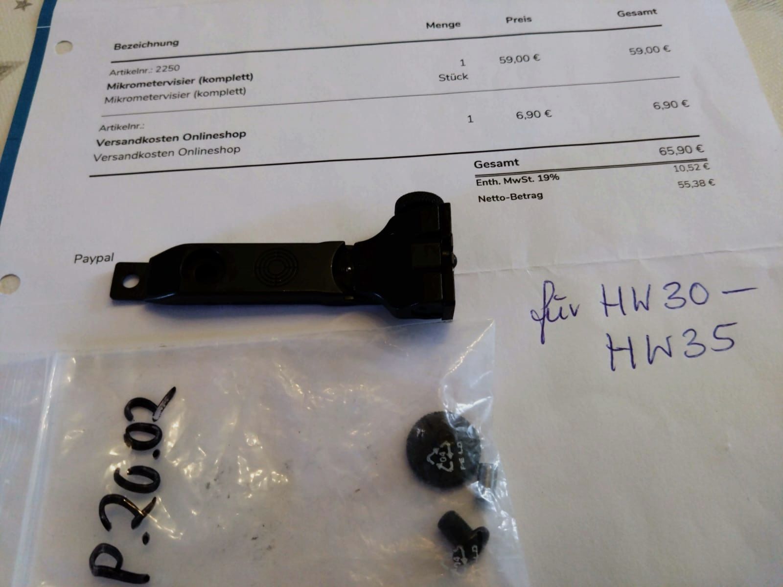 Mikrometervisier komplett - NEU -