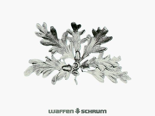 Fritzmann Boar Weapons Cover Oak Leaf - Six-Leaf Silver-Plated Alpaca