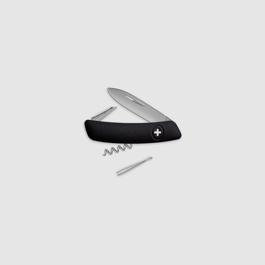 Schweizer Taschenmesser Swiza D01 Schwarz matt 7,5 cm