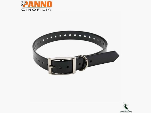 Hunde Panno Halsband hohe Sichtbarkeit Schwarz Gr. 55×2.5cm