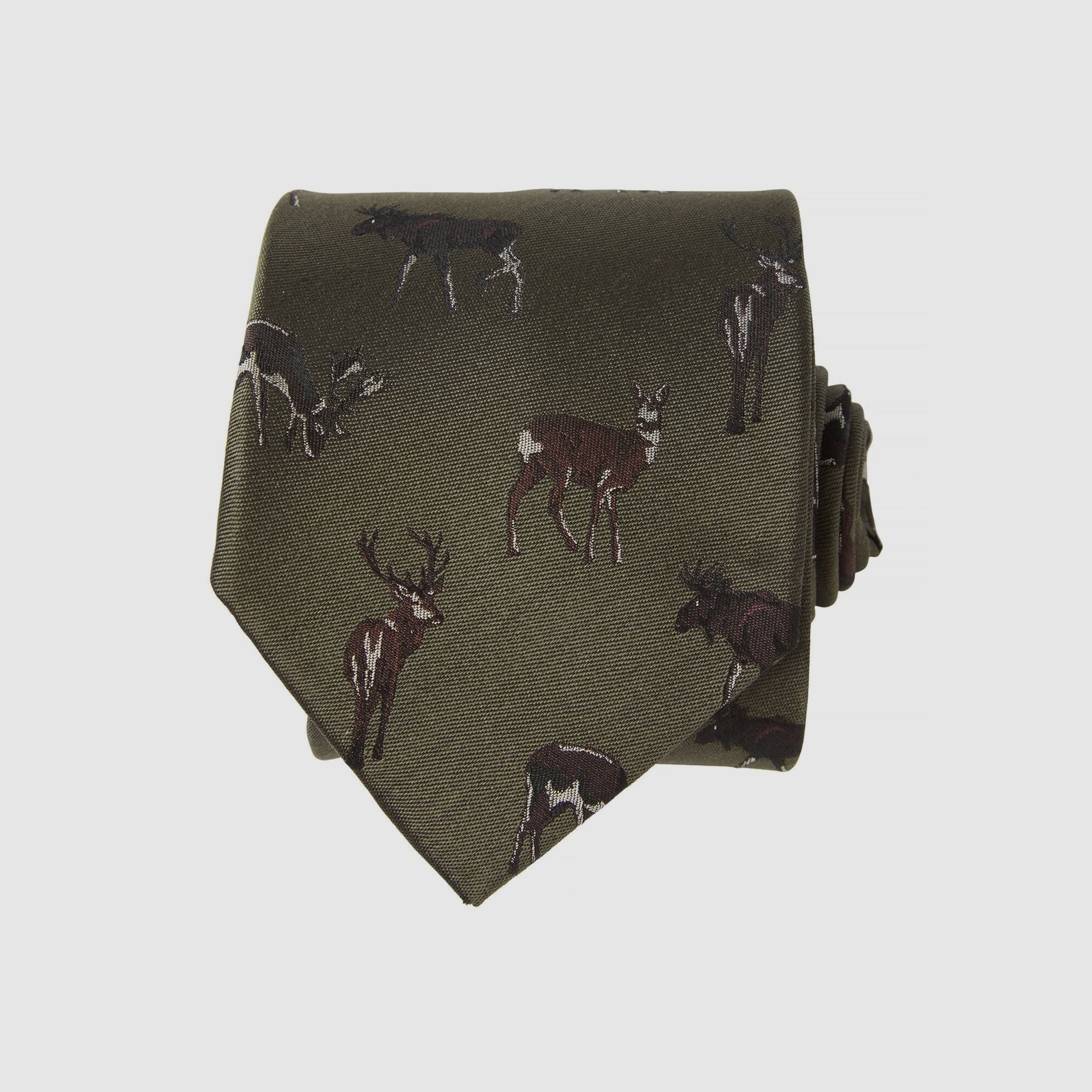 Chevalier Dixter Silk Tie Rifle Green Deer