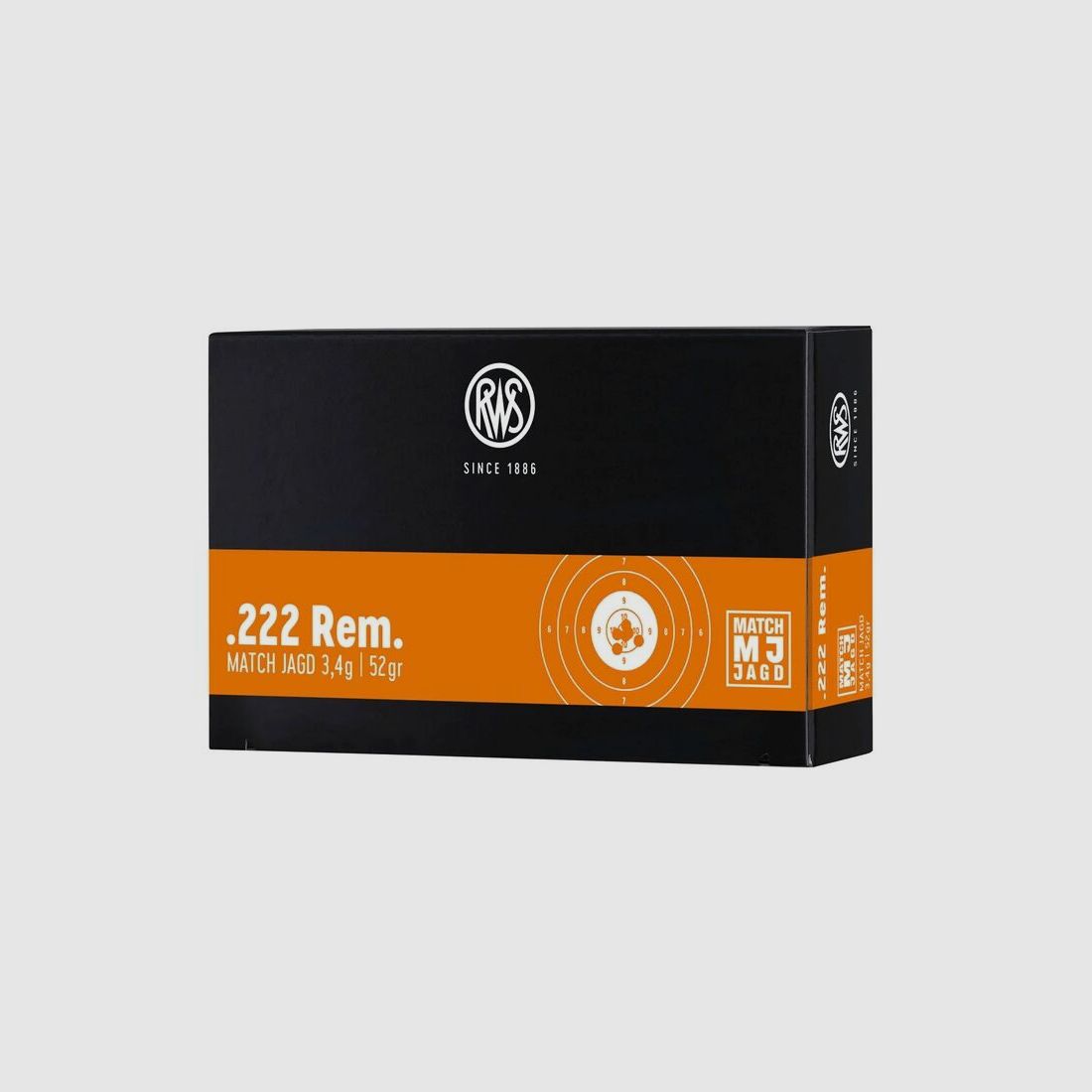 RWS RWS RWS .222 Rem. Match Jagd Büchsenpatronen 3,4g/52gr