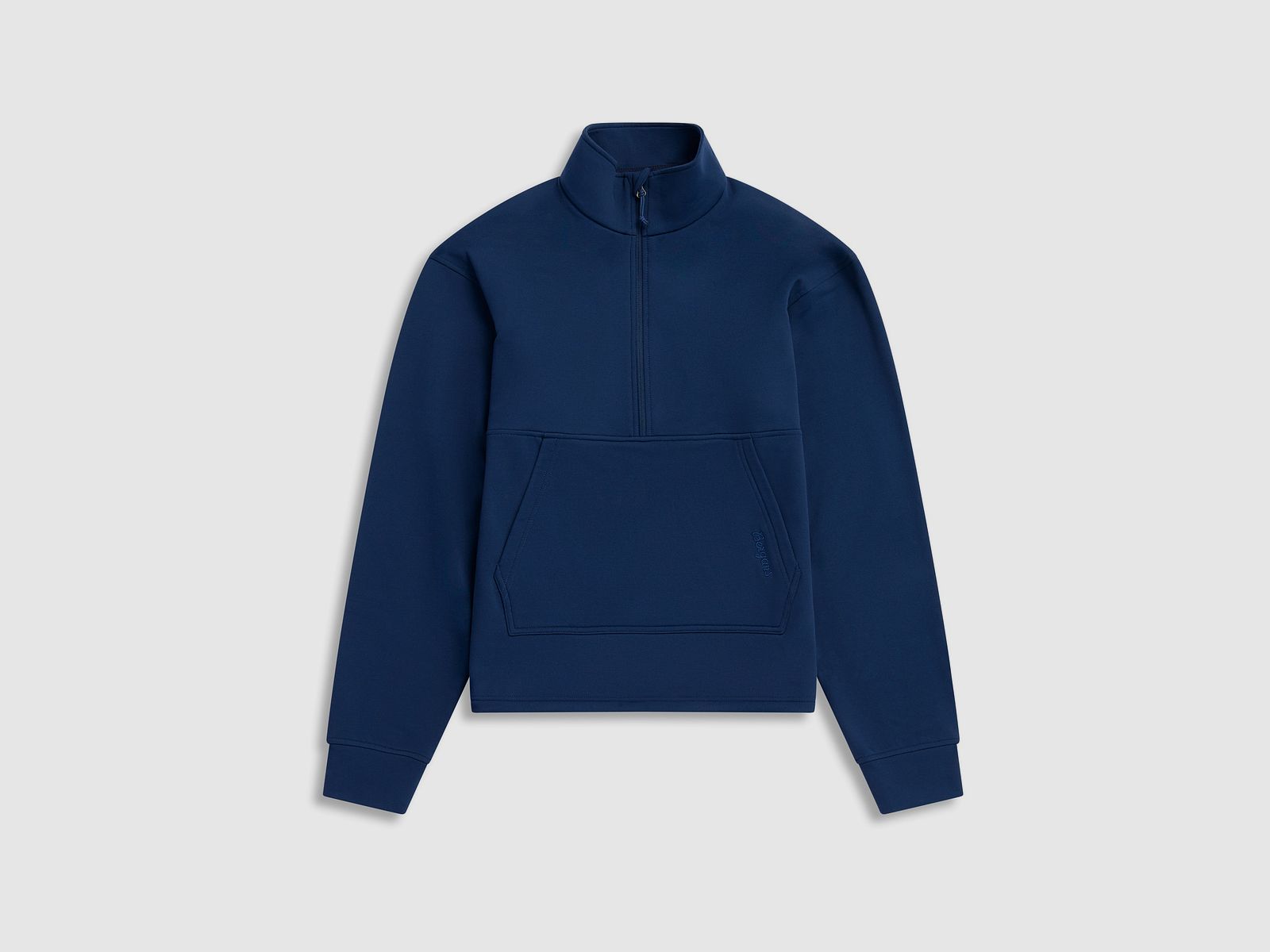 Bergans Midtli Midlayer Cropped Half-Zip Pullover Femme Navy Blue L