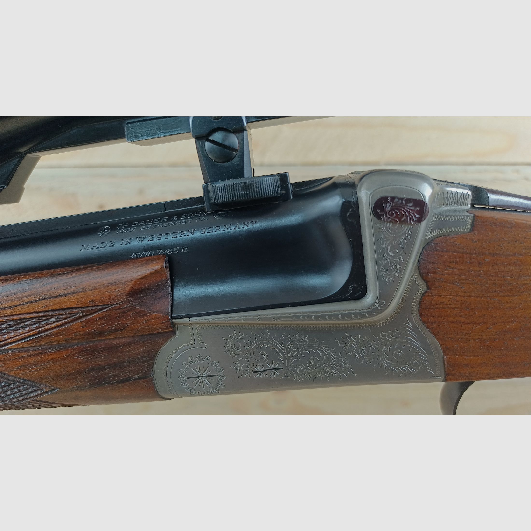 Sauer & Sohn BBF 54, Sauer 54, Kal. 7x65R; 16/70 *im Bestzustand mit Zeiss Optik*
