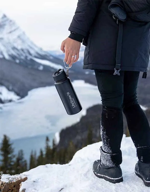 Gourde avec filtre LifeStraw Go Stainless Steel Black, image 3 sur 3