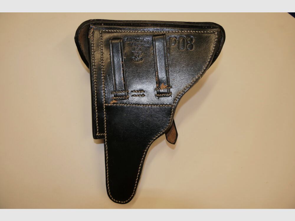 Egleuner GmbH WH Holster MAUSER P08 Luger, Leder Schwarz neufertigung / Reproduktion P.08