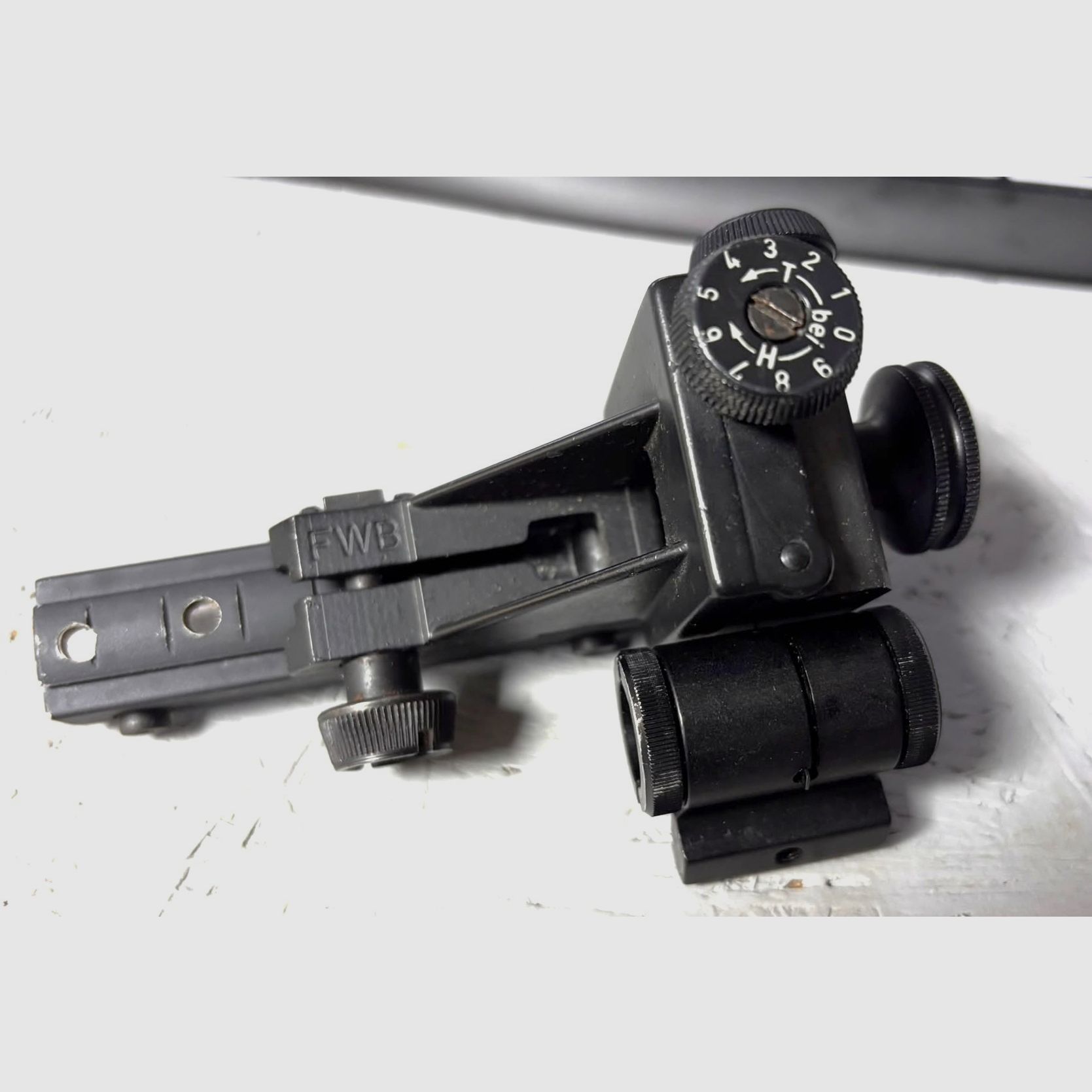 FWB Feinwerkbau diopter and front sight of an air rifle C60