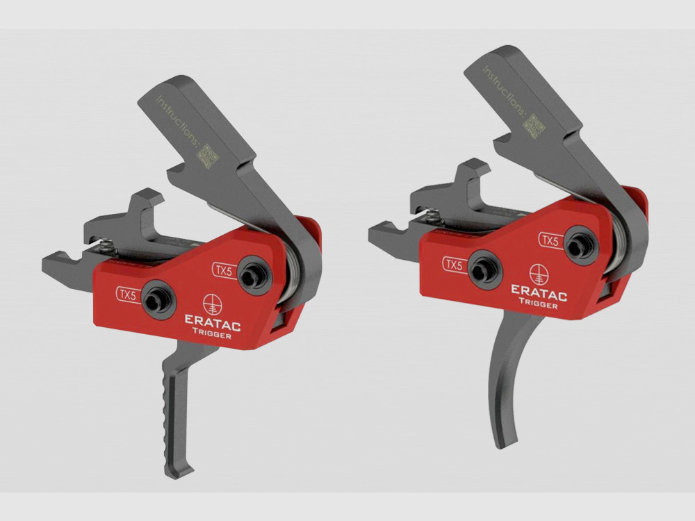 Eratac Trigger für AR15 + AR10 gebogener Züngel