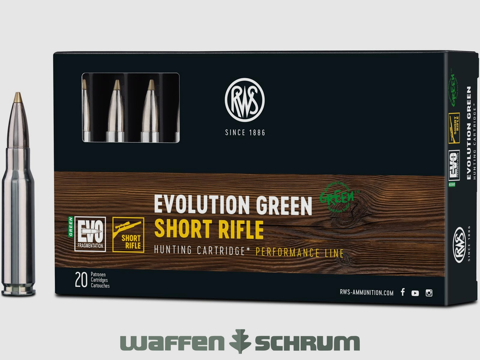RWS Evo Green 9.0g - 139gr .308Win Short Rifle