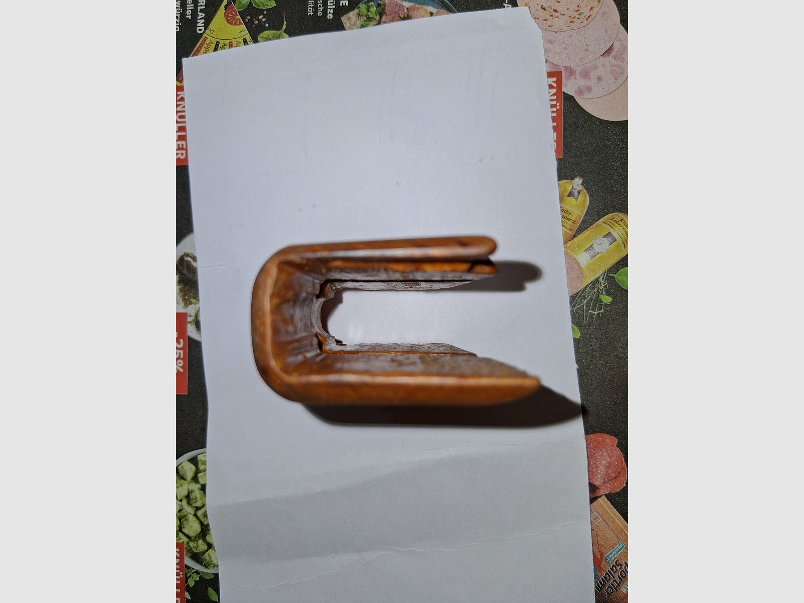 Wooden grip panel for old Mauser pistol