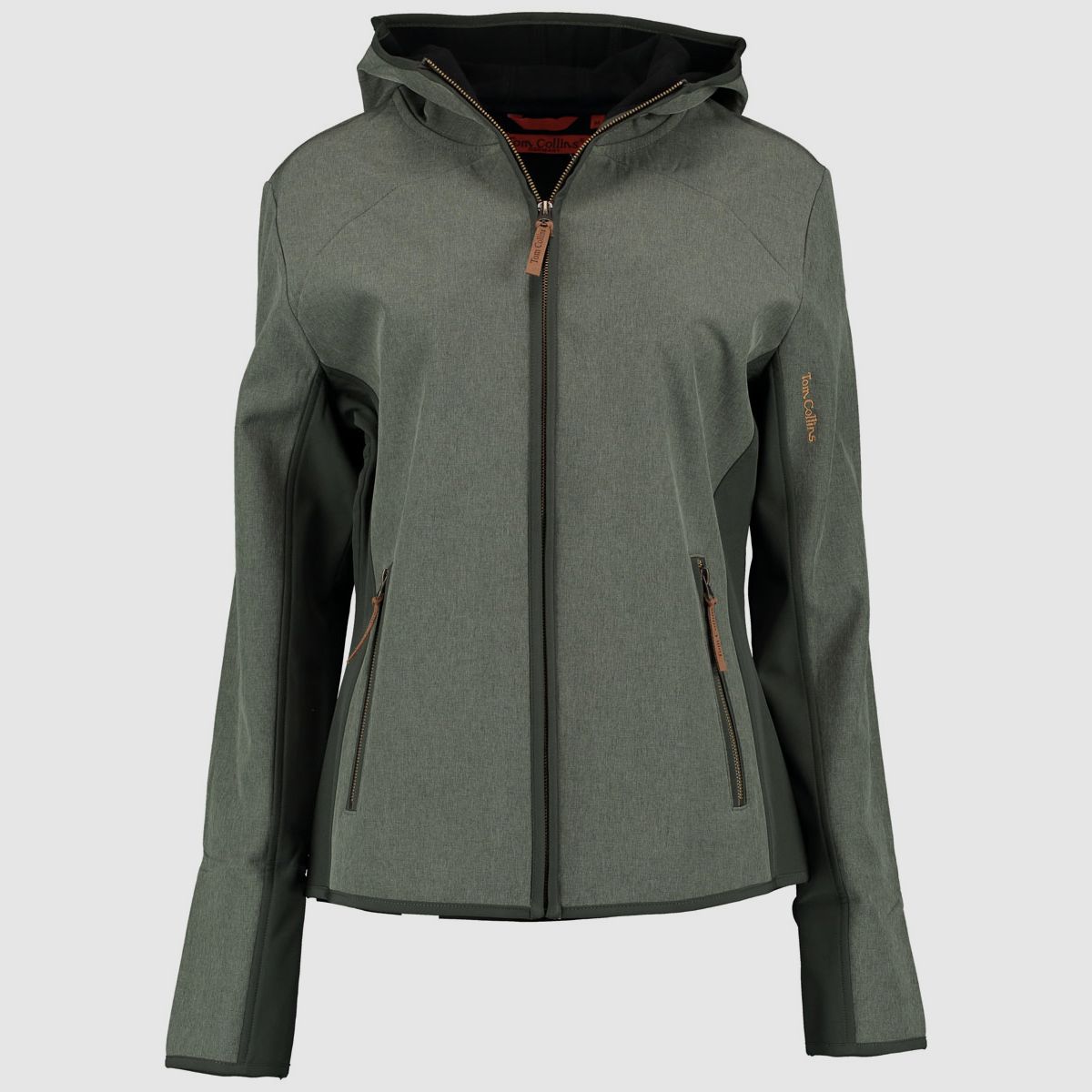 Tom Collins Women's softshell jacket with hood – Olive Green, image 1 of 5