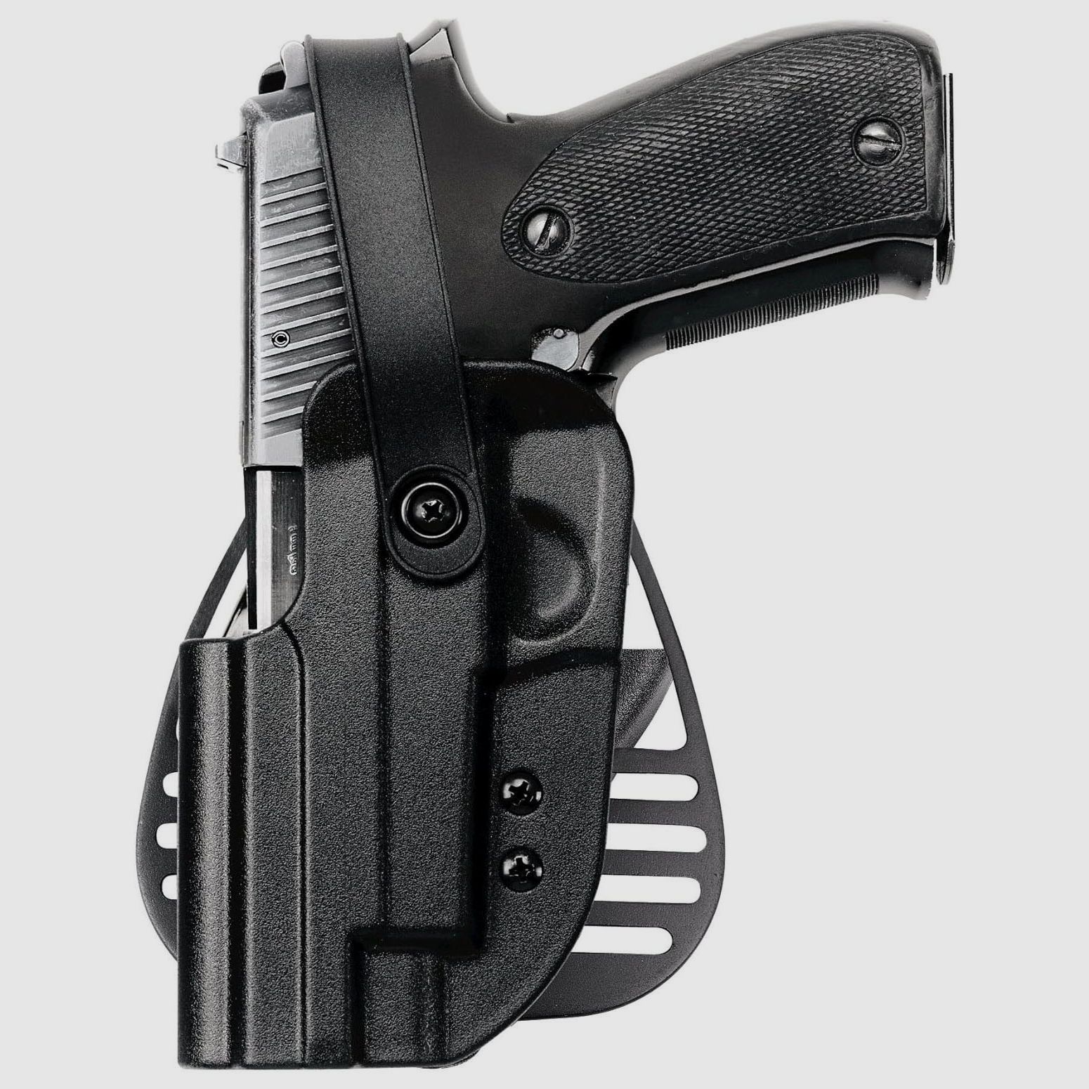 Funda UNCLE MIKE’S Kydex Paddle mit interner Sicherung und Schlaufe Größe 25 (linkshändig) – Glock 20/21/29/30/36