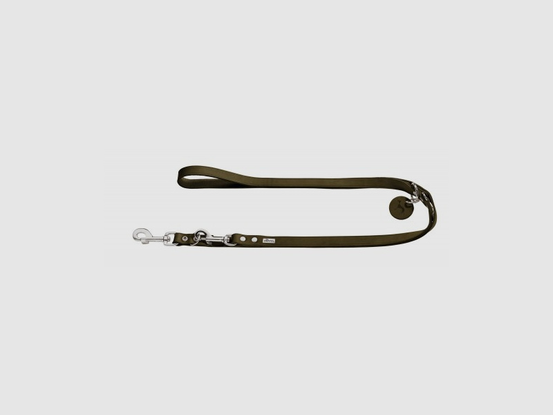 Hunter Verstellbare Führleine Softvollrindleder/Olivgrün
                    –                 Breite / Länge: Breite: 13mm / Länge: 200cm