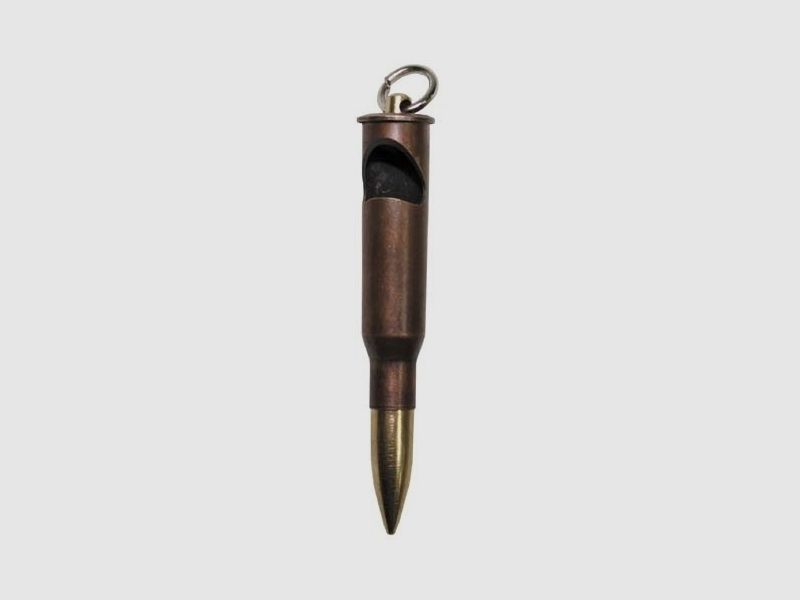 Anhänger-Patrone, "Mosin", Messing, mit Flaschenöffner