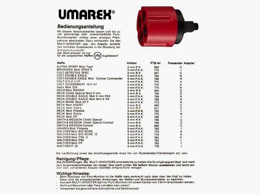 Diverse Zubehör f. SRS Waffen Abschuss-Multishooter 4-fach f. viele SSR-Waffen