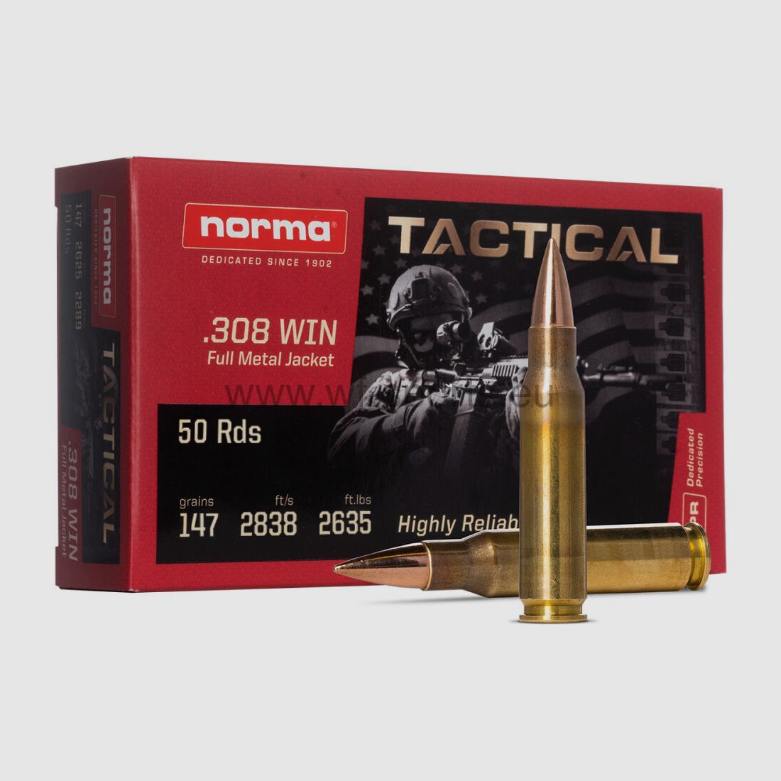 Norma Tactical .308Win 150grs. / 9,5g Norma Tactical .308Win 150grs. / 9,5g