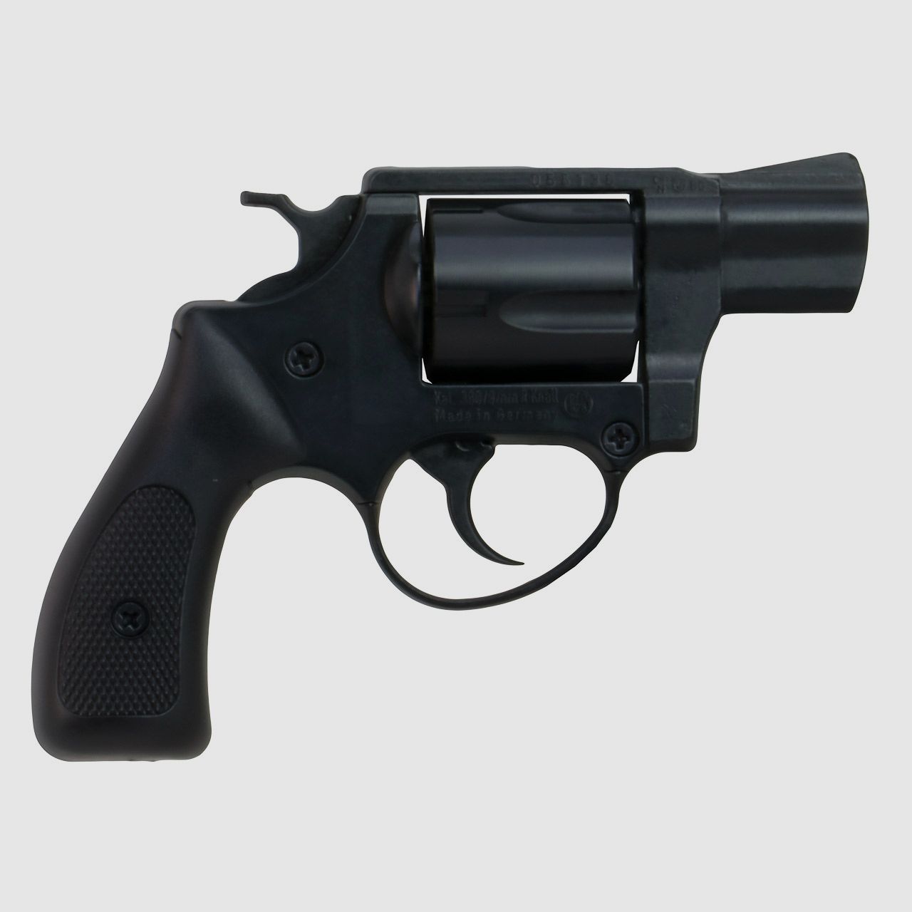 Schreckschuss Revolver Melcher ME 38 Pocket brĂĽniert Kunststoffgriff Kaliber 9 mm R.K. (P18) + 50 Schuss
