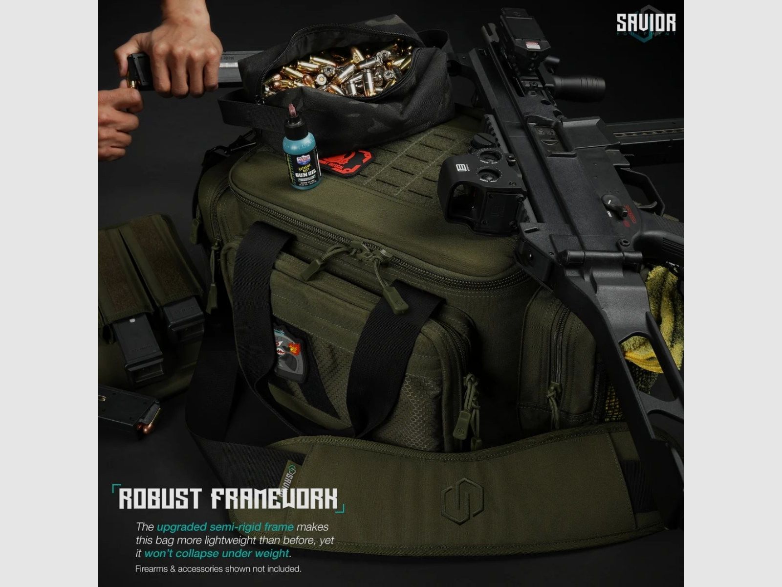 Savior – Sac de tir pour pistolet – Vert – RA-3GUN-WS-OG, image 5 sur 7