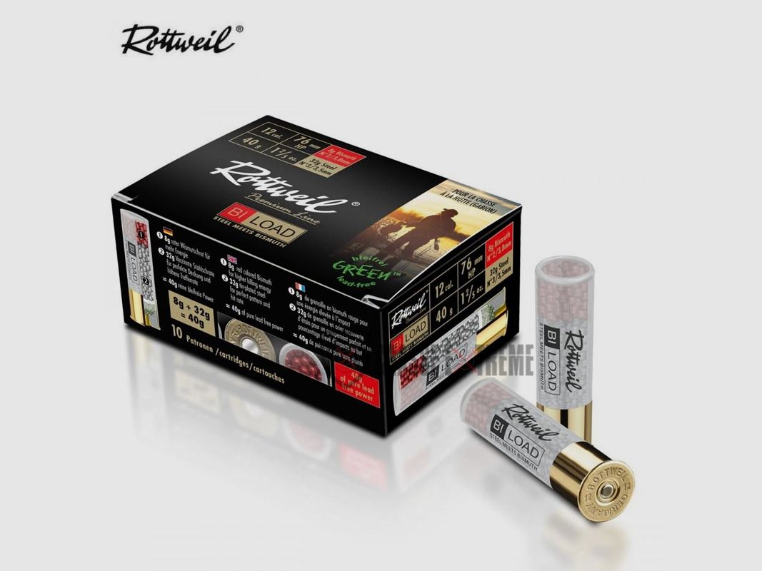 10 Patronen ROTTWEIL Bi-Load Magnum 40G Kal. 12/76