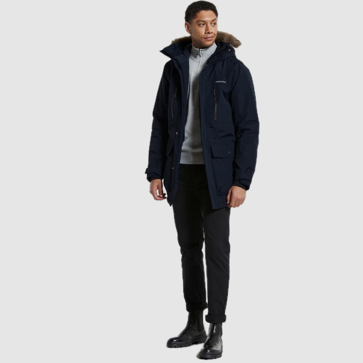 DIDRIKSONS Fredrik Mantel Herren Dark Night Blue