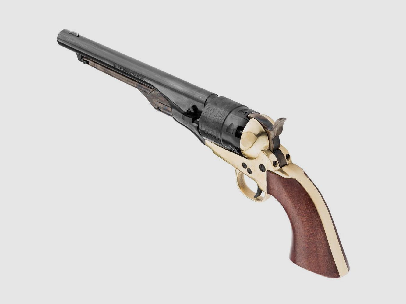 Colt 1860 Pietta Army Messing Revolver Kaliber .44 - Authentieke Replica - Nauwkeurige Details - Voor Collectie en Historisch Schieten, afbeelding 3 van 4