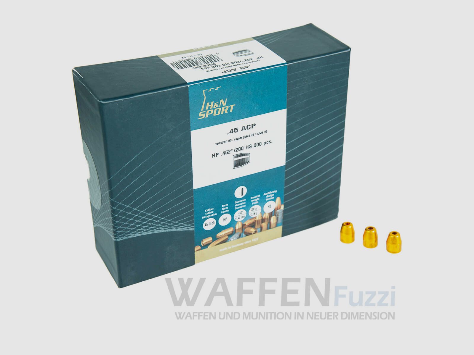 Geschosse .452 (.45) 200grs. HP - 500 STK.