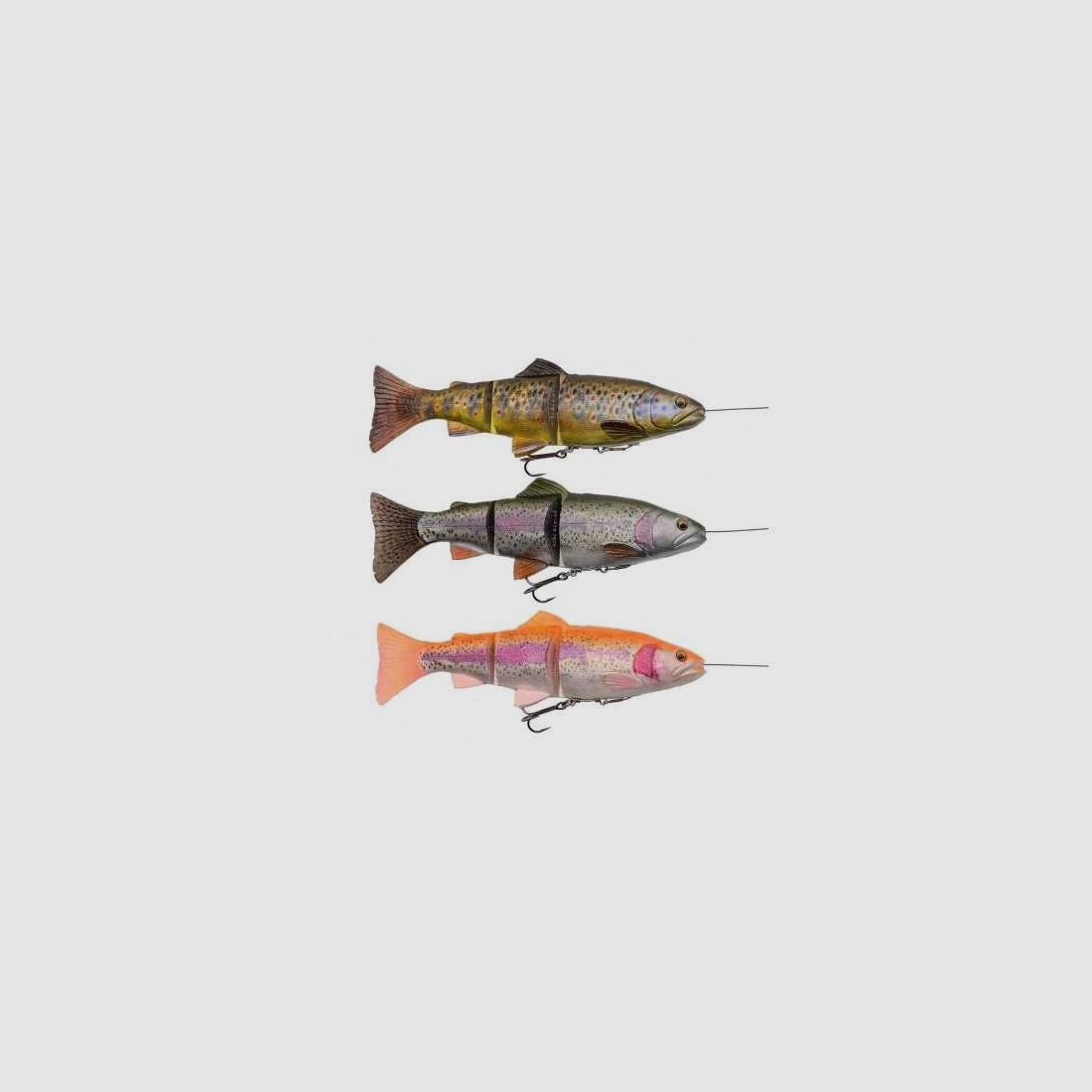 Kunstköder Savage Gear 4D Line Thru Trout 15cm 40g sinkend Grün Silber