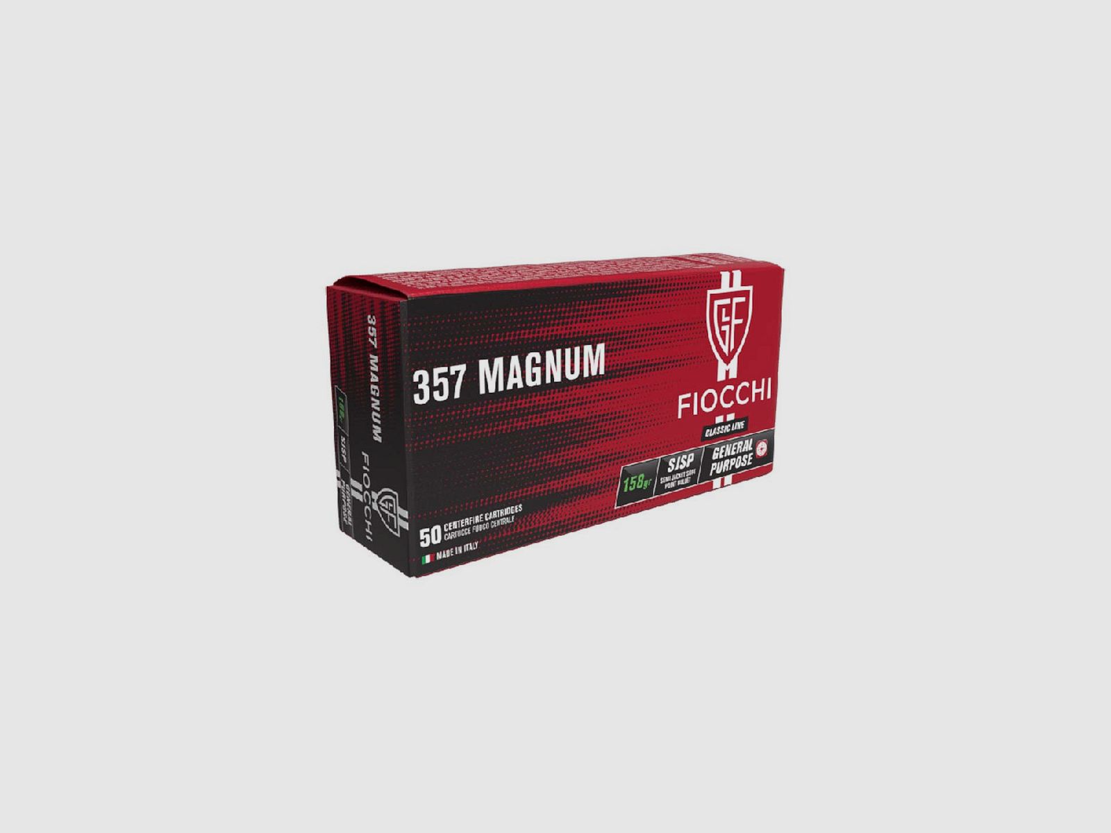 Munition Fiocchi à percussion centrale 357 Mag. 158 grains (Semi-blindée), image 1 sur 2