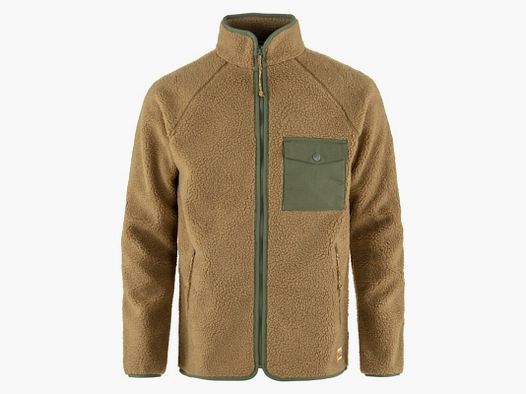 Fjällräven Herren Vardag Pile Fleece Jacke Buckwheat Brown-Laurel Green L