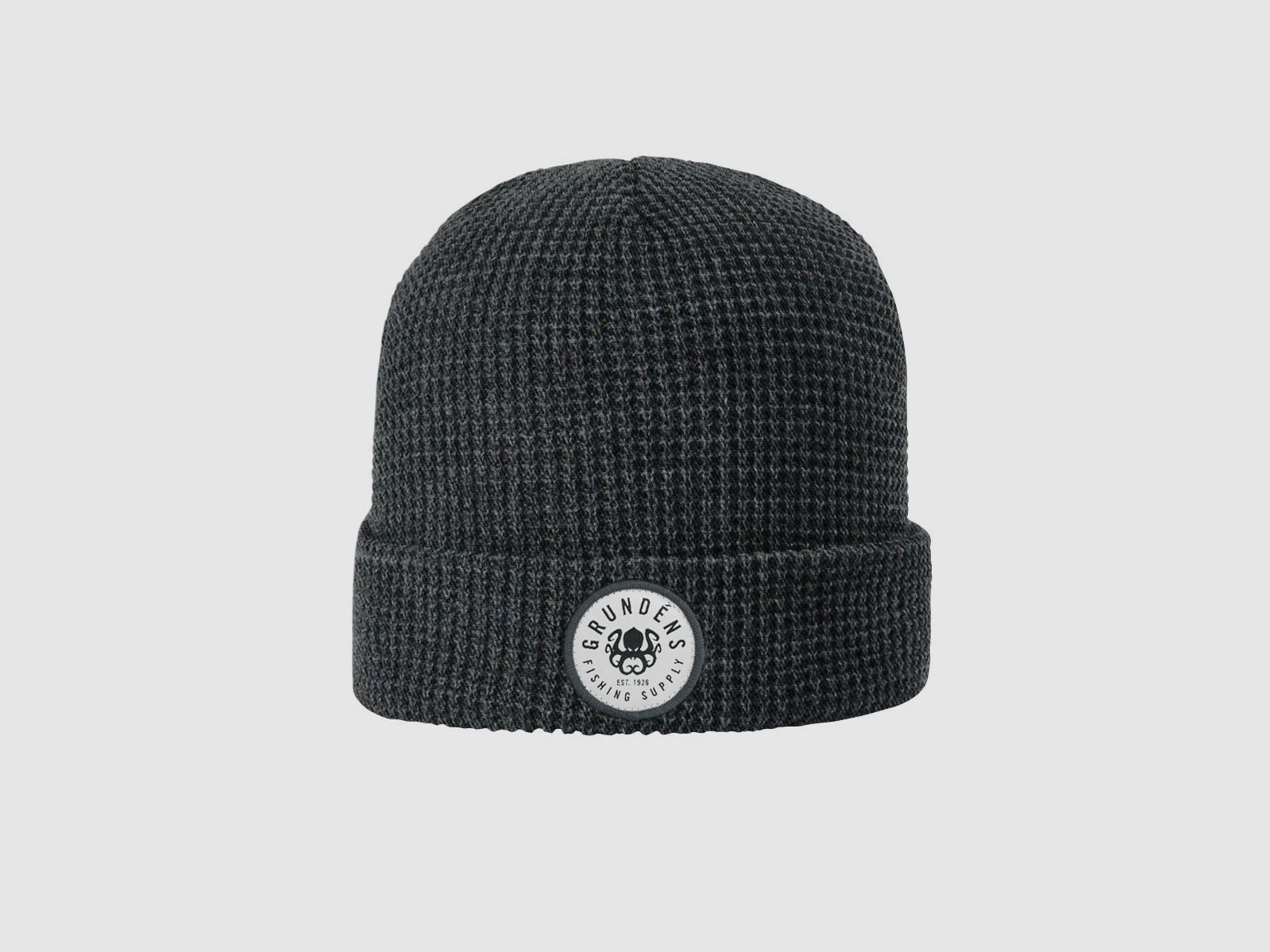 Grundéns Kracken Waffle Beanie Heather Charcoal