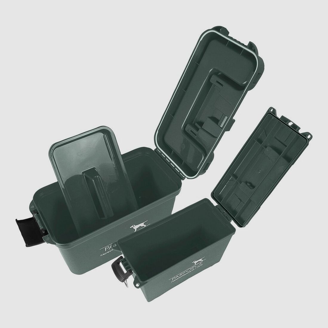 Parforce boîte de transport et de munitions - ensemble de 2 pièces couleur olive