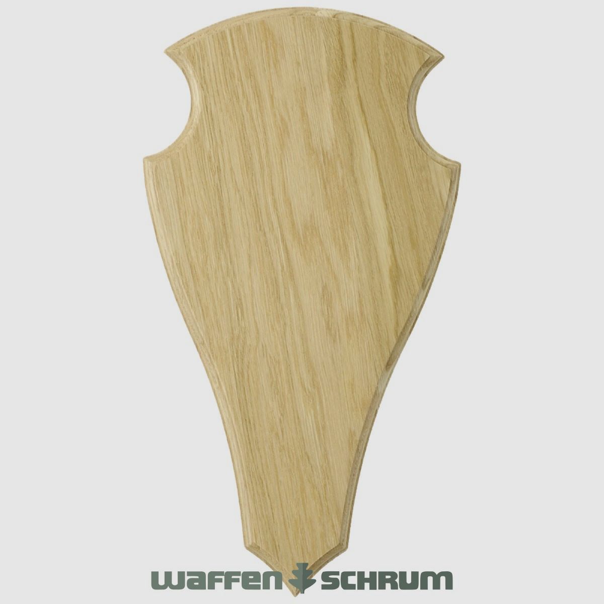 Eurohunt Geweihbrett 52x26cm Eiche - Hell - Spitz