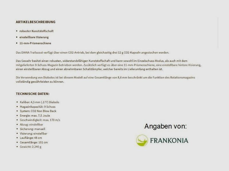 Diana Trailscout met Umarex richtkijker