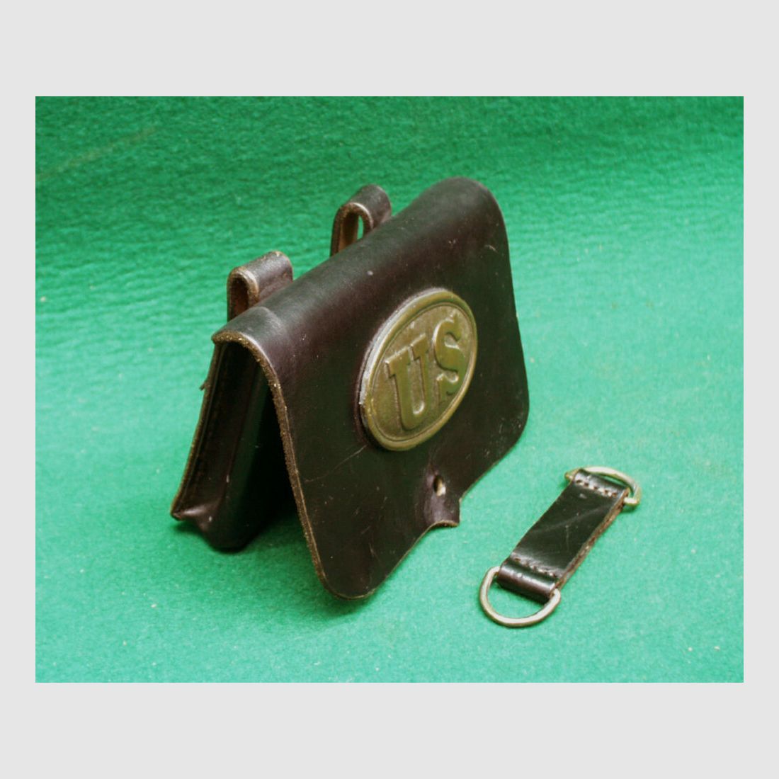Patronentasche US aus Leder, schwarz