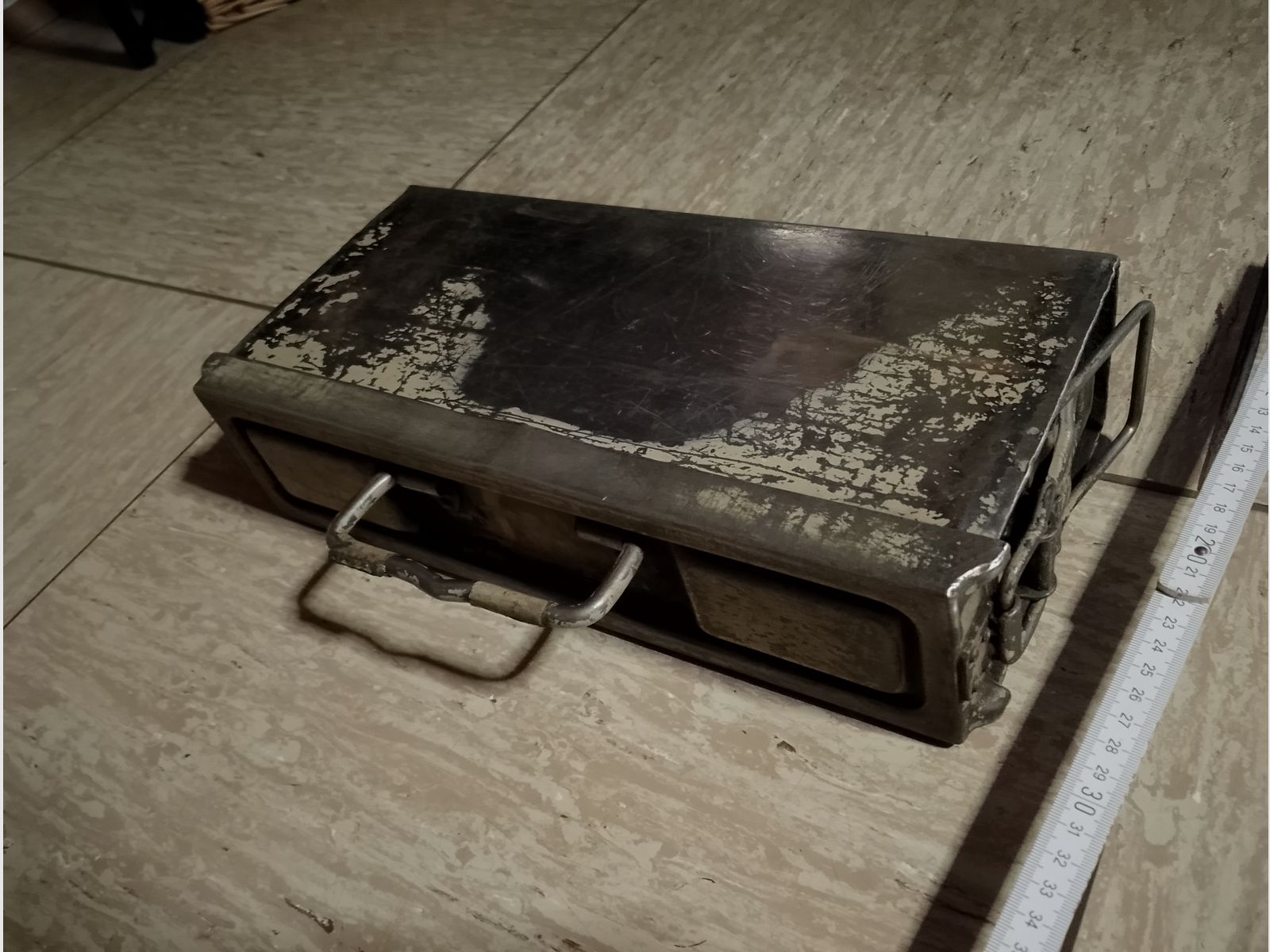 Munitionskiste klein länglich Bw Box Kiste Munition Bundeswehr 8,5cm x 17cm x 36cm