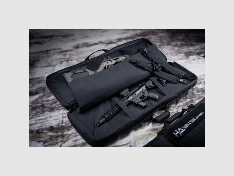 HERA-Arms Futteral f. Langwaffe TACTICAL RIFLE BAG SHORT black 80cm innen m. Außentaschen