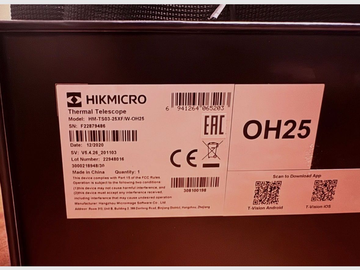Cámara térmica HIKMICRO OWL OH25 dispositivo de mano térmica