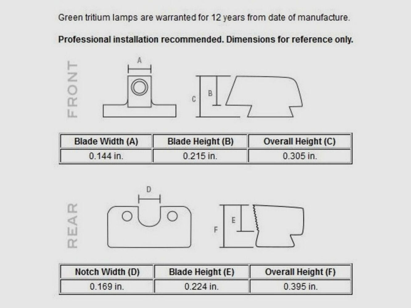 Trijicon Sight HD Green/Yellow H&K USP/P8
