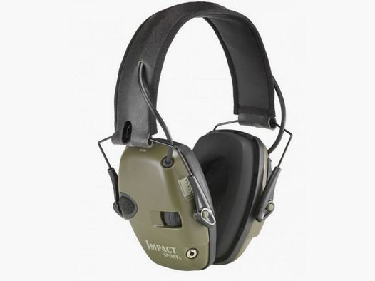 ELEKTRONISCHE GEHOORBESCHERMING "HOWARD LEIGHT" - IMPACT SPORT - OLIVE groen