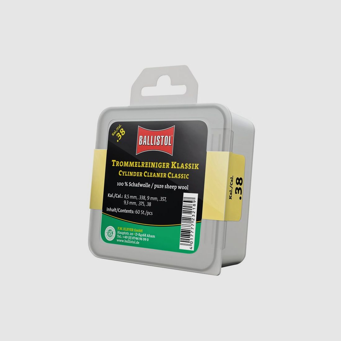 Ballistol Klassik felt cleaners for revolver cylinders, 60 pieces