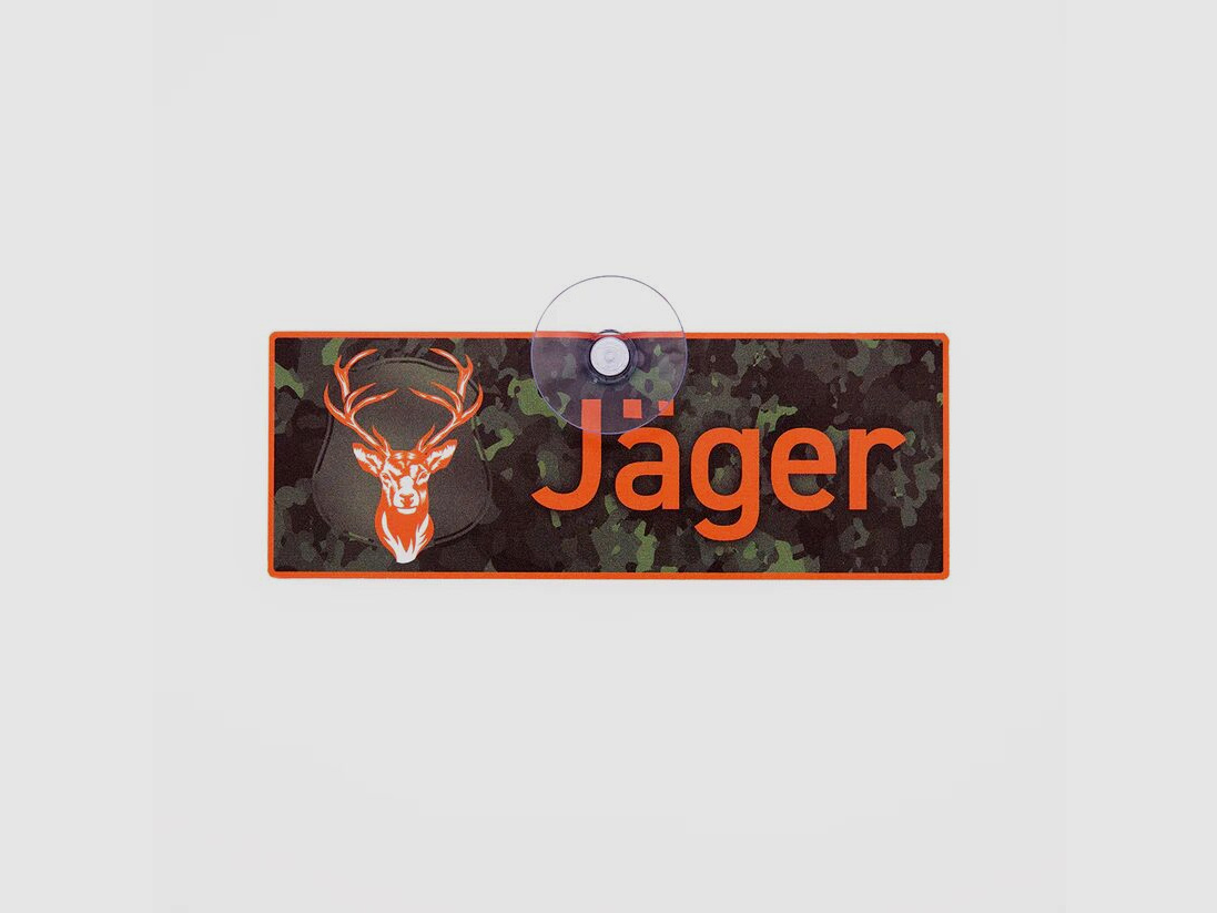 Wilde Hilde Autoschild mit Saugnapf - "Jäger"